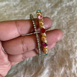 Colorful Gemstone and Rhinestone Bracelets